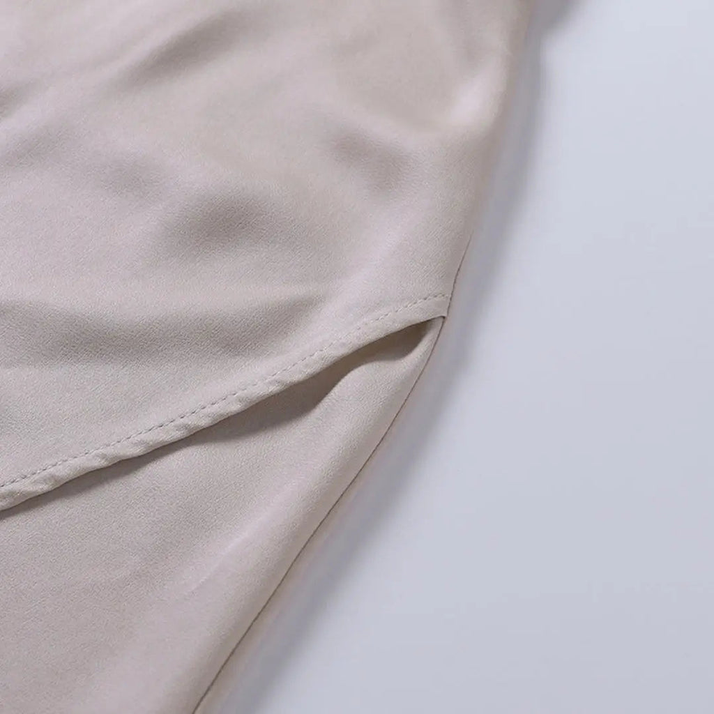 Genevieve | Elegant Slip Dress with V-Neck Slit Maxi Design