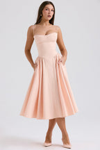 Mirabelle | Corset Adjustable Spaghetti Strap Midi Dress