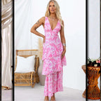 Sabine | Layered Ruched Floral Maxi Garden Party Dress