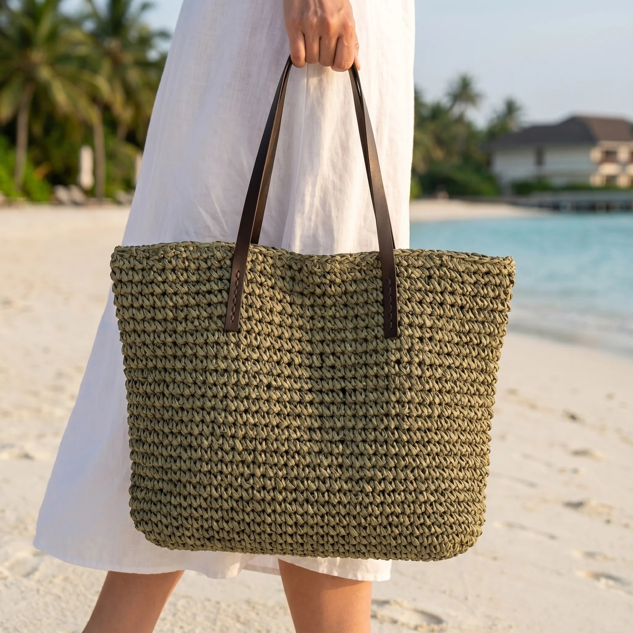 Aravie - Woven Summer Beach Bag Woven Summer Beach Bag 