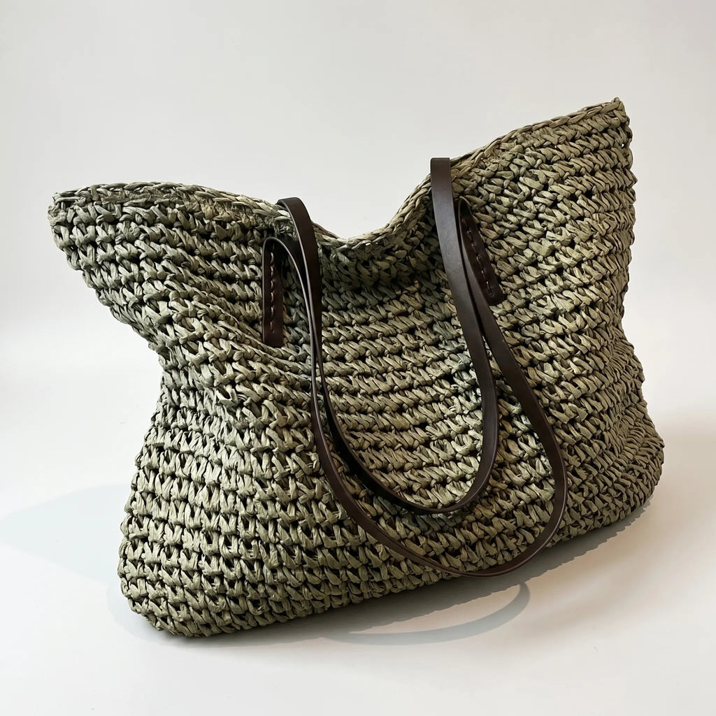 Aravie - Woven Summer Beach Bag Woven Summer Beach Bag 