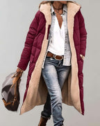 Noelle | Long Padded Puffer Jacket Winter Coat — Red