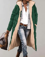 Noelle | Long Padded Puffer Jacket Winter Coat — Green