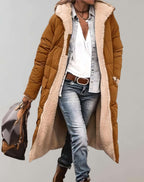 Noelle | Long Padded Puffer Jacket Winter Coat — Brown