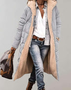 Noelle | Long Padded Puffer Jacket Winter Coat — Gray