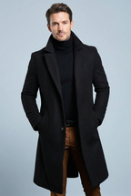 Julius | Long Formal Wool Winter Coat Brown Smart Overcoats