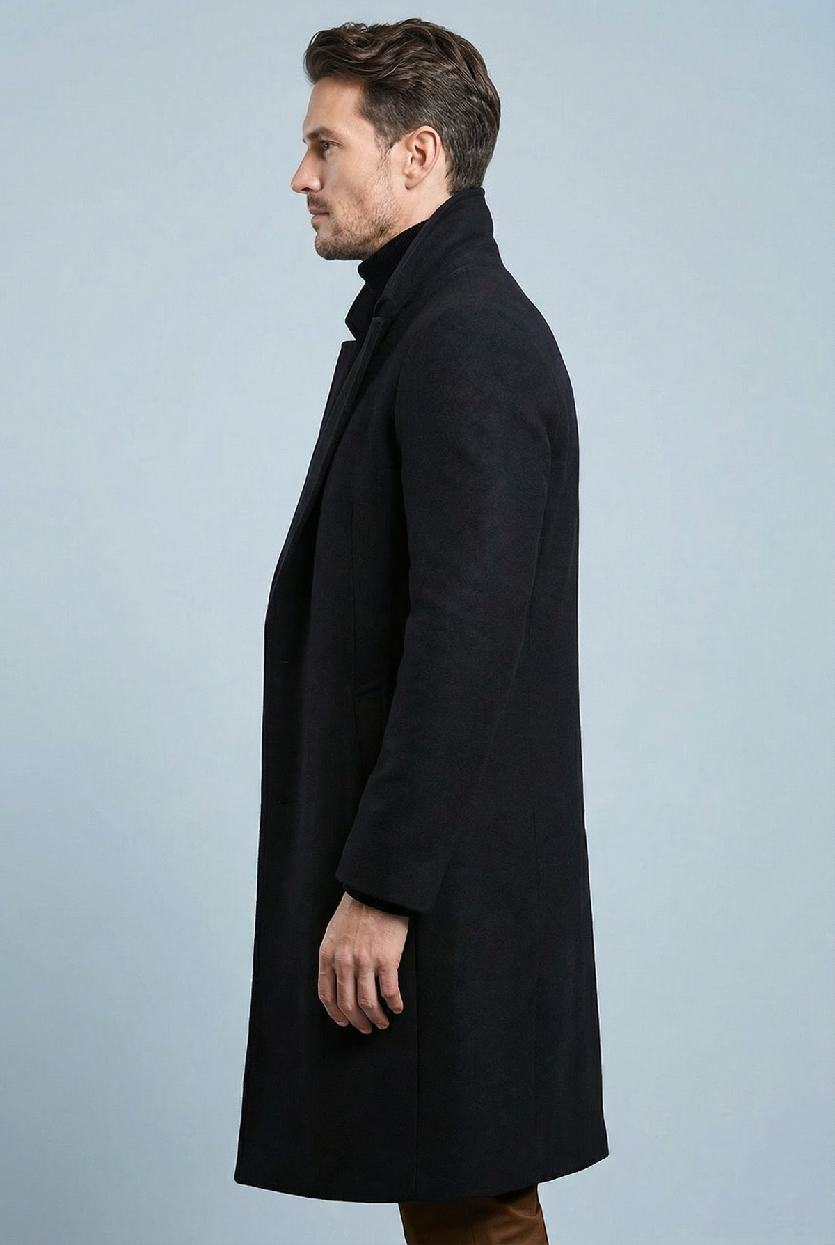 Julius | Long Formal Wool Winter Coat Brown Smart Overcoats
