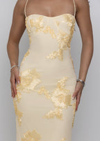 Valentina | Spaghetti Strap Bodycon Wedding Guest Maxi Dress