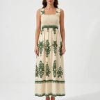 Breezella - Smocked Bodice Maxi Dress Smocked Bodice Maxi Dress 
