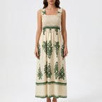 Breezella - Smocked Bodice Maxi Dress Smocked Bodice Maxi Dress 