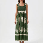 Breezella - Smocked Bodice Maxi Dress Smocked Bodice Maxi Dress 