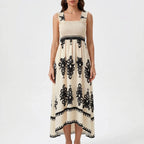 Breezella - Smocked Bodice Maxi Dress Smocked Bodice Maxi Dress 