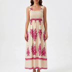 Breezella - Smocked Bodice Maxi Dress Smocked Bodice Maxi Dress 