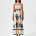 Breezella - Smocked Bodice Maxi Dress Smocked Bodice Maxi Dress 