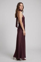 Lucinda | Halterneck Satin Winter Wedding Guest Dresses