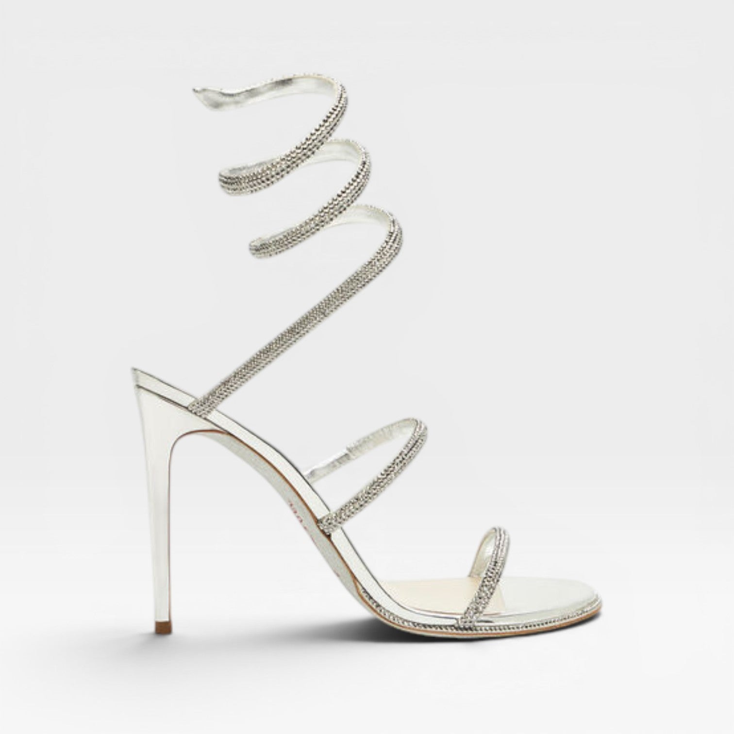 Mirabelle | Gold Block Heels For Wedding Spiral Wrap Sandals