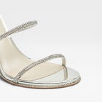 Mirabelle | Gold Block Heels For Wedding Spiral Wrap Sandals