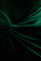 Isadora | Bottle Green Velvet Corset Maxi Dress