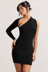 Mirabelle | Black One Shoulder Bodycon Mini Dress