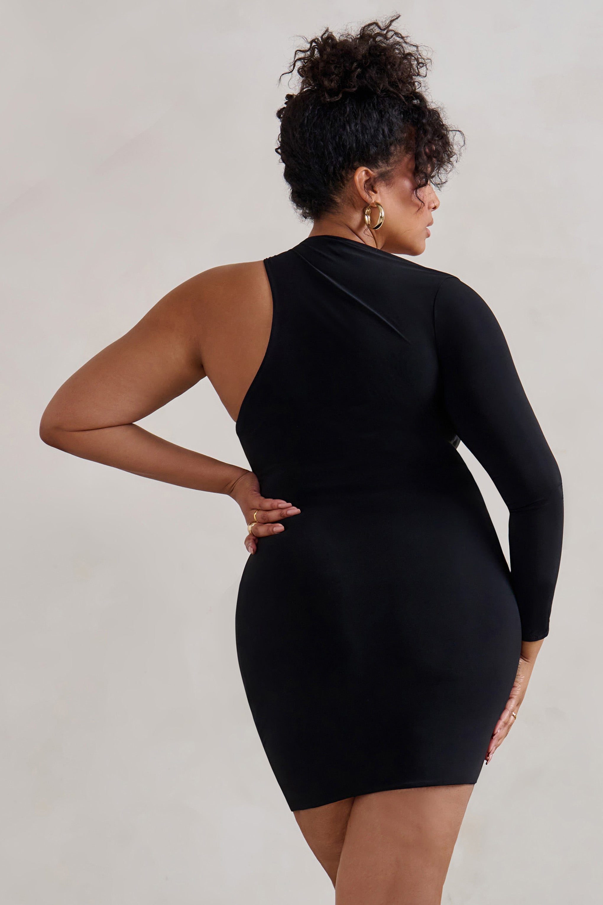 Mirabelle | Black One Shoulder Bodycon Mini Dress