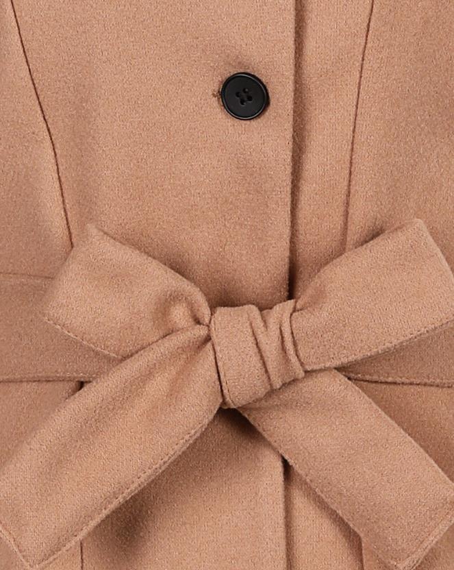 Quintessa | Black Longline Belted Winter Coat For Women