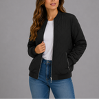 Leonie | Womens Quilted Bomber Jacket For Everyday Elegance