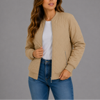 Leonie | Womens Quilted Bomber Jacket For Everyday Elegance
