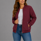 Leonie | Womens Quilted Bomber Jacket For Everyday Elegance