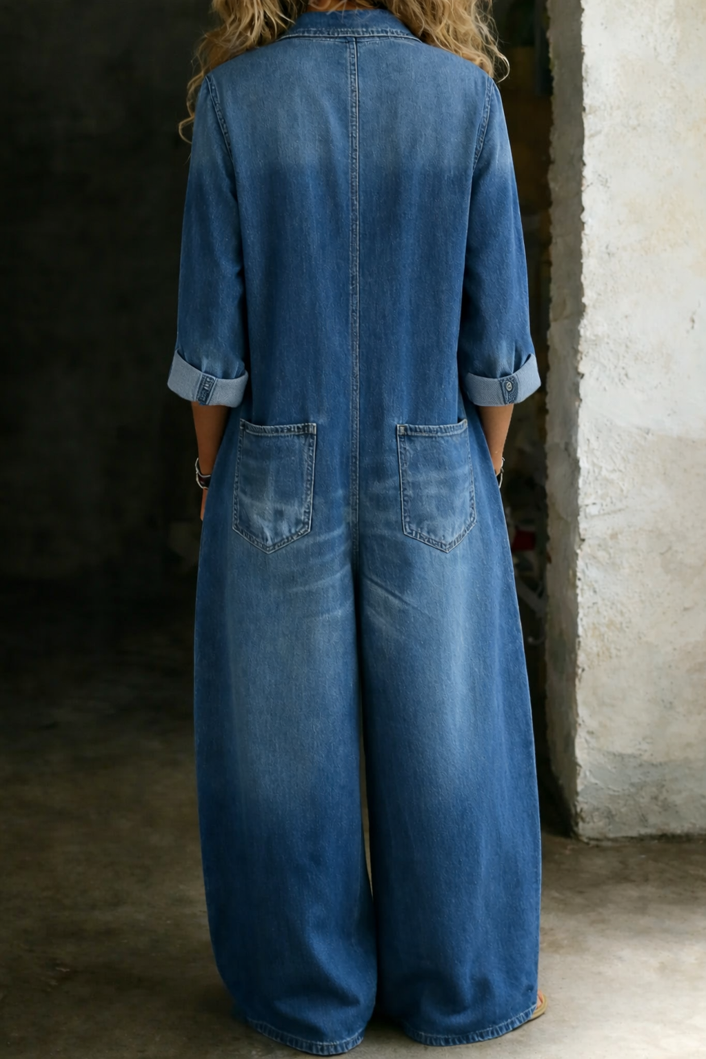 Juliette | Women Long Sleeve Wide Leg Casual Jumpsuit