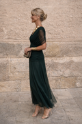 Marguerite | Floaty Chiffon Maxi Dress V-Neck Ruched Occasion