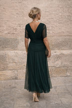 Marguerite | Floaty Chiffon Maxi Dress V-Neck Ruched Occasion