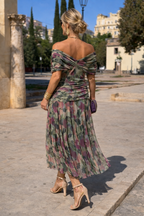 Marguerite | Floaty Chiffon Maxi Dress V-Neck Ruched Occasion