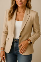 Wilhelmina | Office Clothes For Women Single Button Blazer Jacket