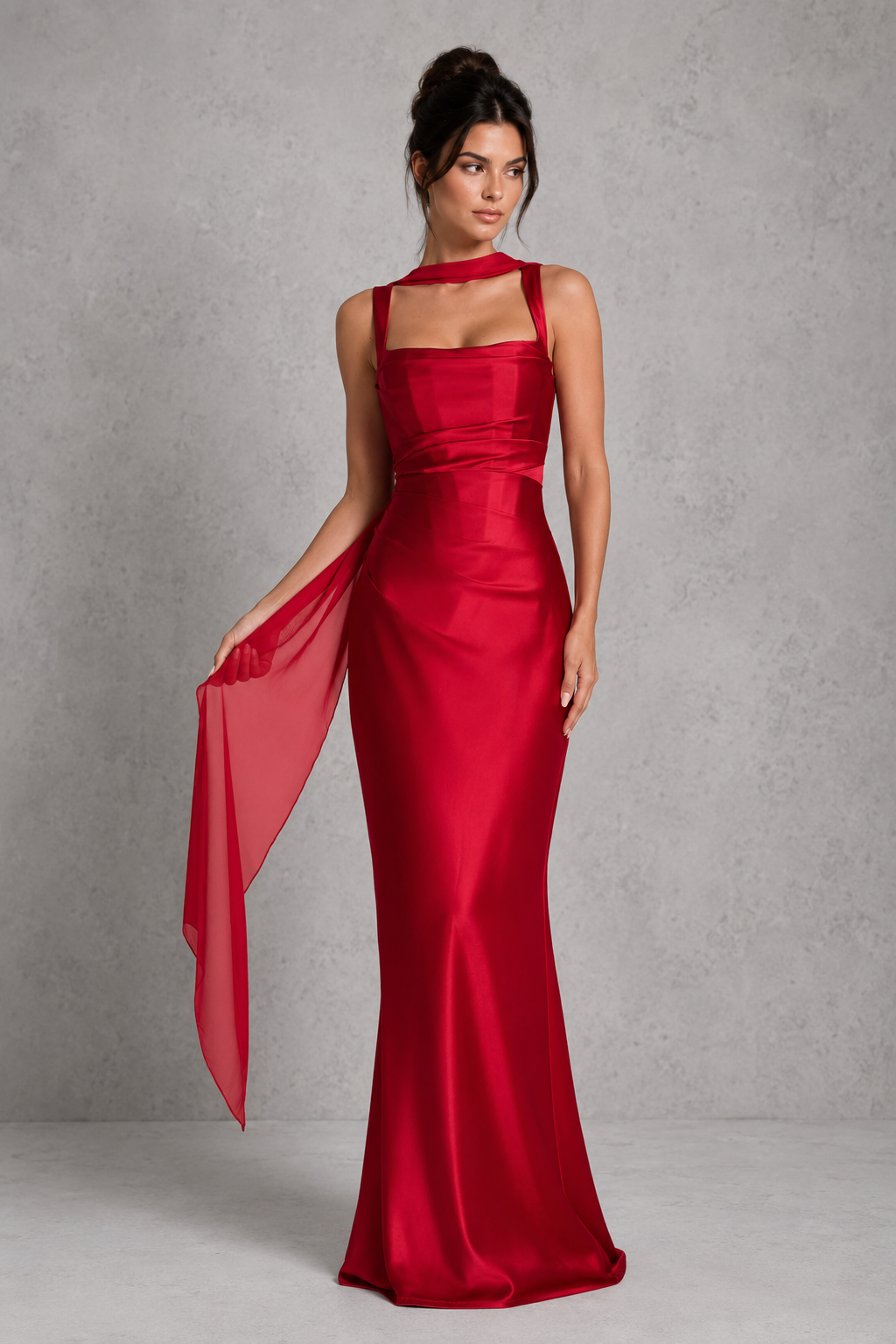 Celeste | Plus Size Evening Dresses Satin Corset Maxi Formal