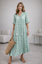 Fleur | Bohemian V-Neck Maxi Summer Dresses for Women