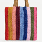Chromari - Striped Woven Tote Bag Striped Woven Tote Bag 
