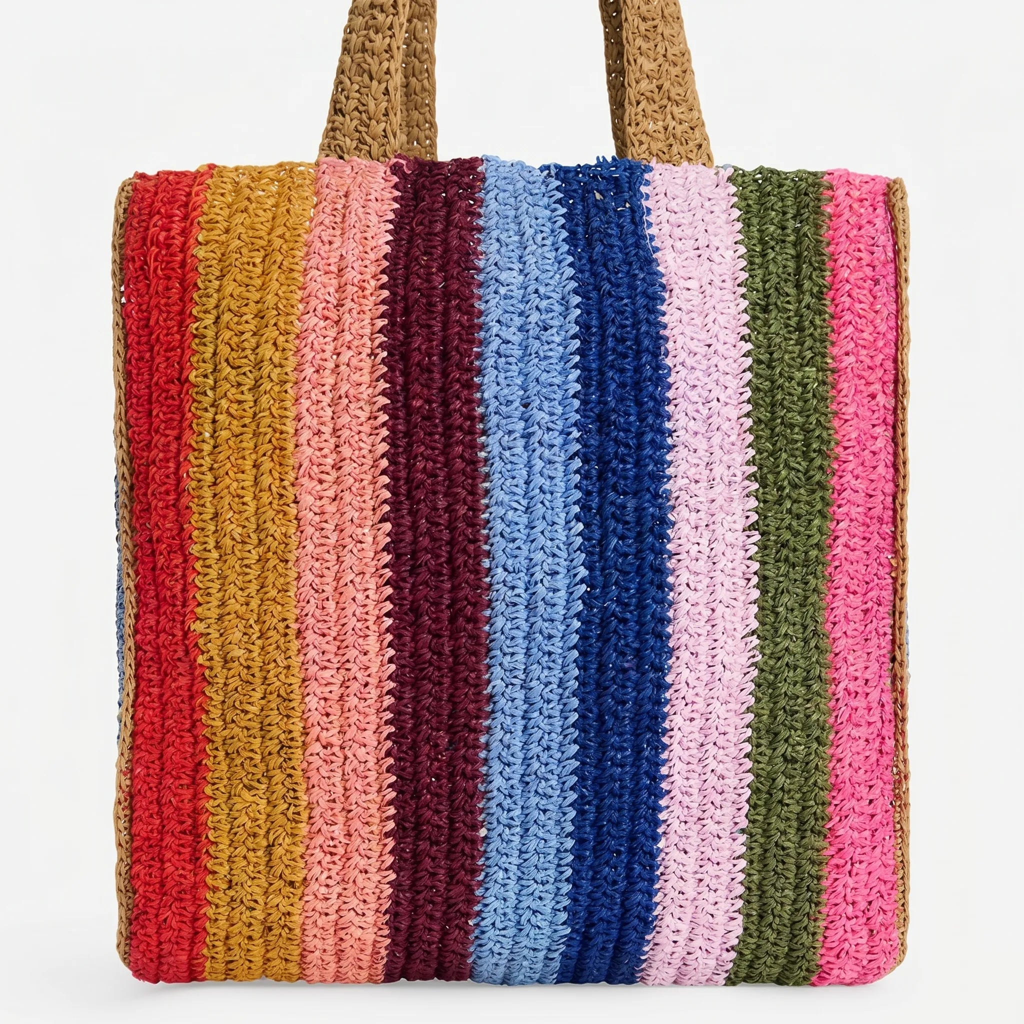 Chromari - Striped Woven Tote Bag Striped Woven Tote Bag 