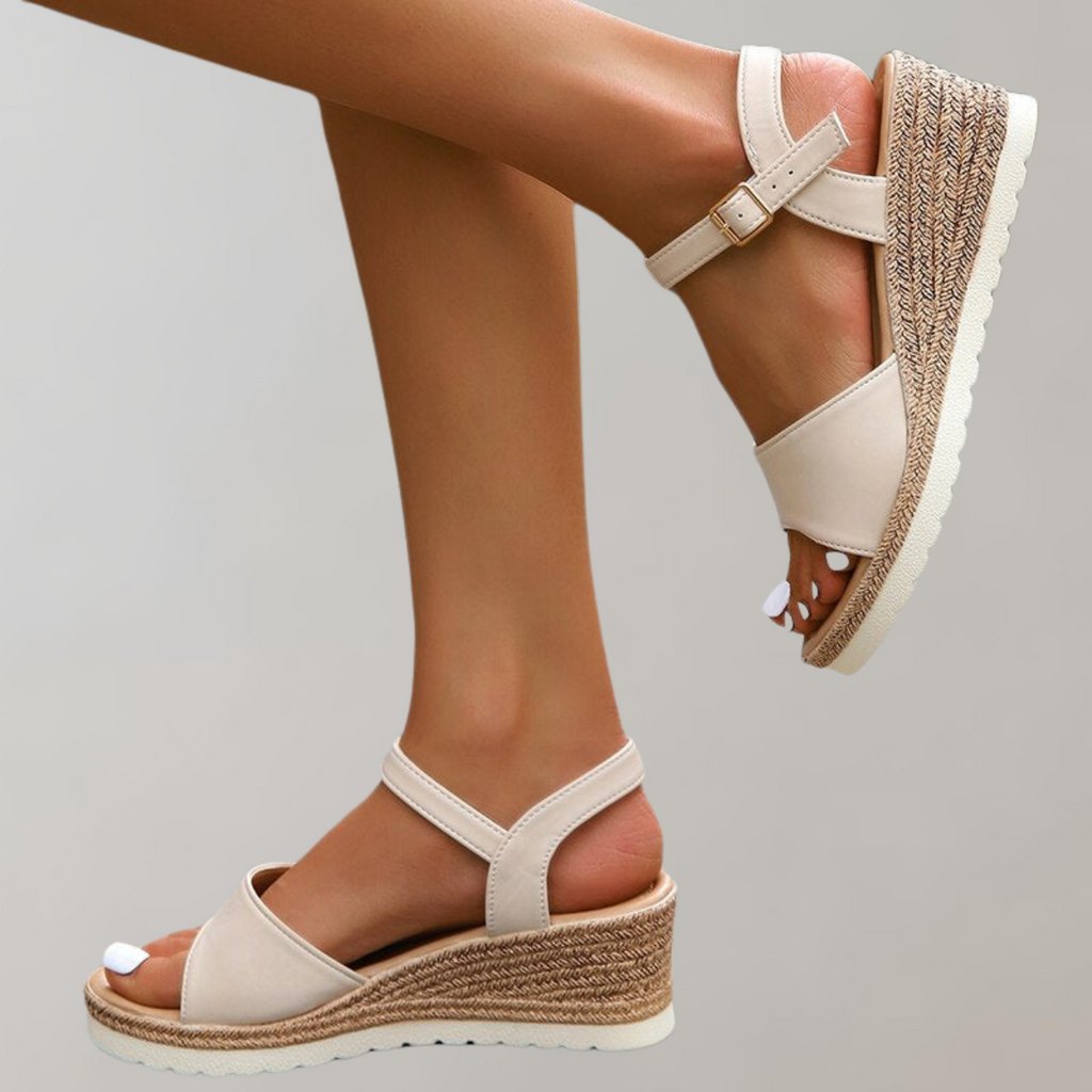 Josephine | Adjustable Strap Wedge Sandals for Summer Strolls