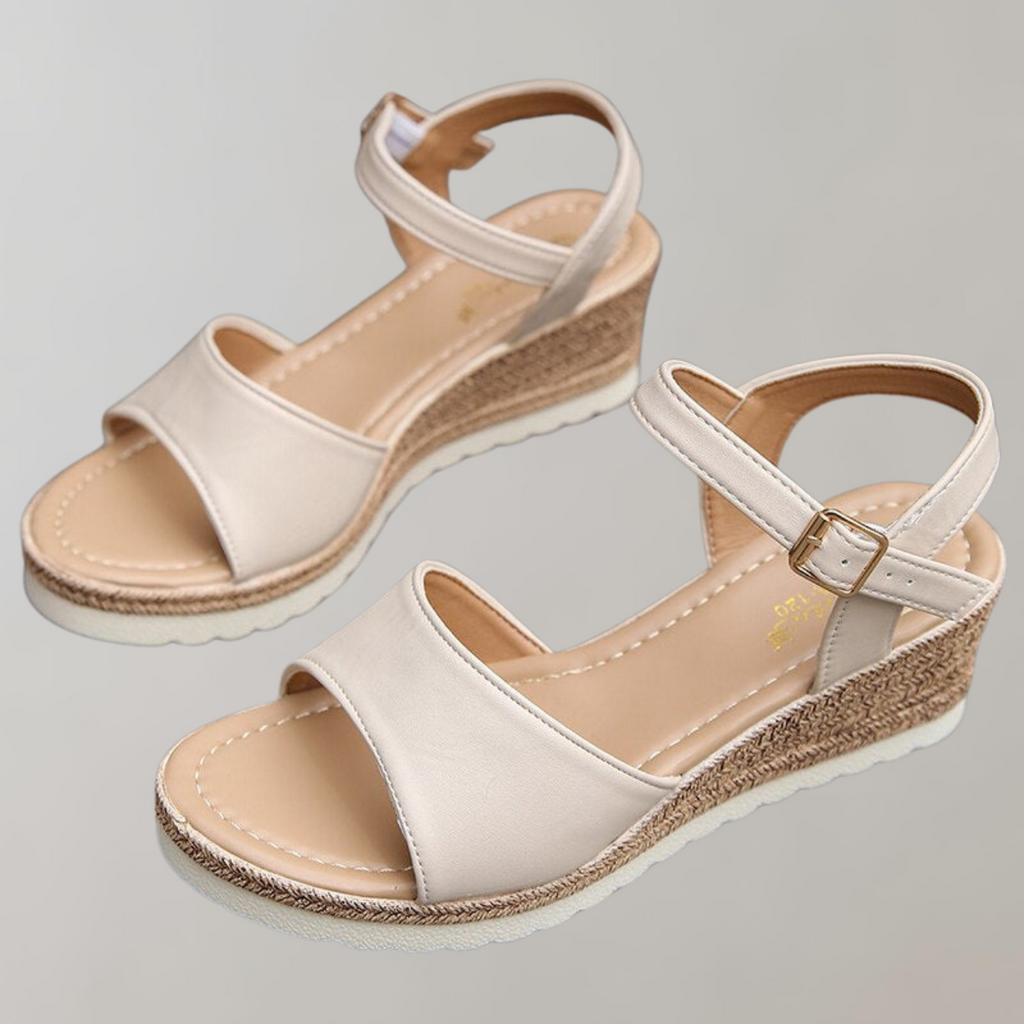 Josephine | Adjustable Strap Wedge Sandals for Summer Strolls