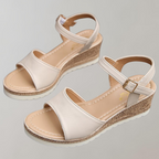 Josephine | Adjustable Strap Wedge Sandals for Summer Strolls