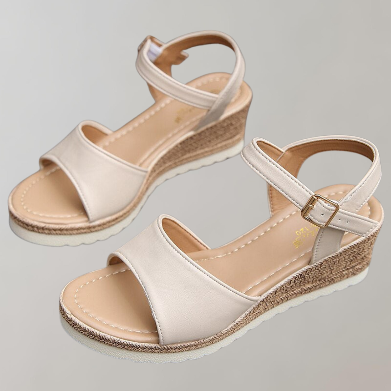 Josephine | Adjustable Strap Wedge Sandals for Summer Strolls