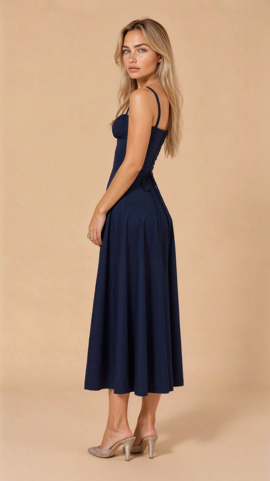 Vivienne | Women Corset Bodice Midi Evening Dress