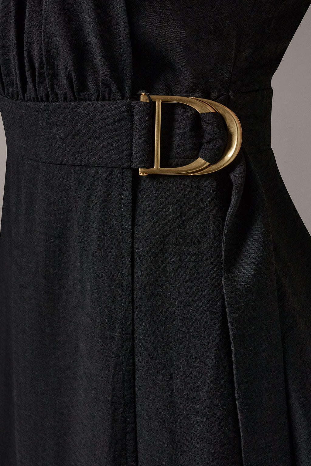 Floriane | Black Halter Neck Cocktail Midi Dress