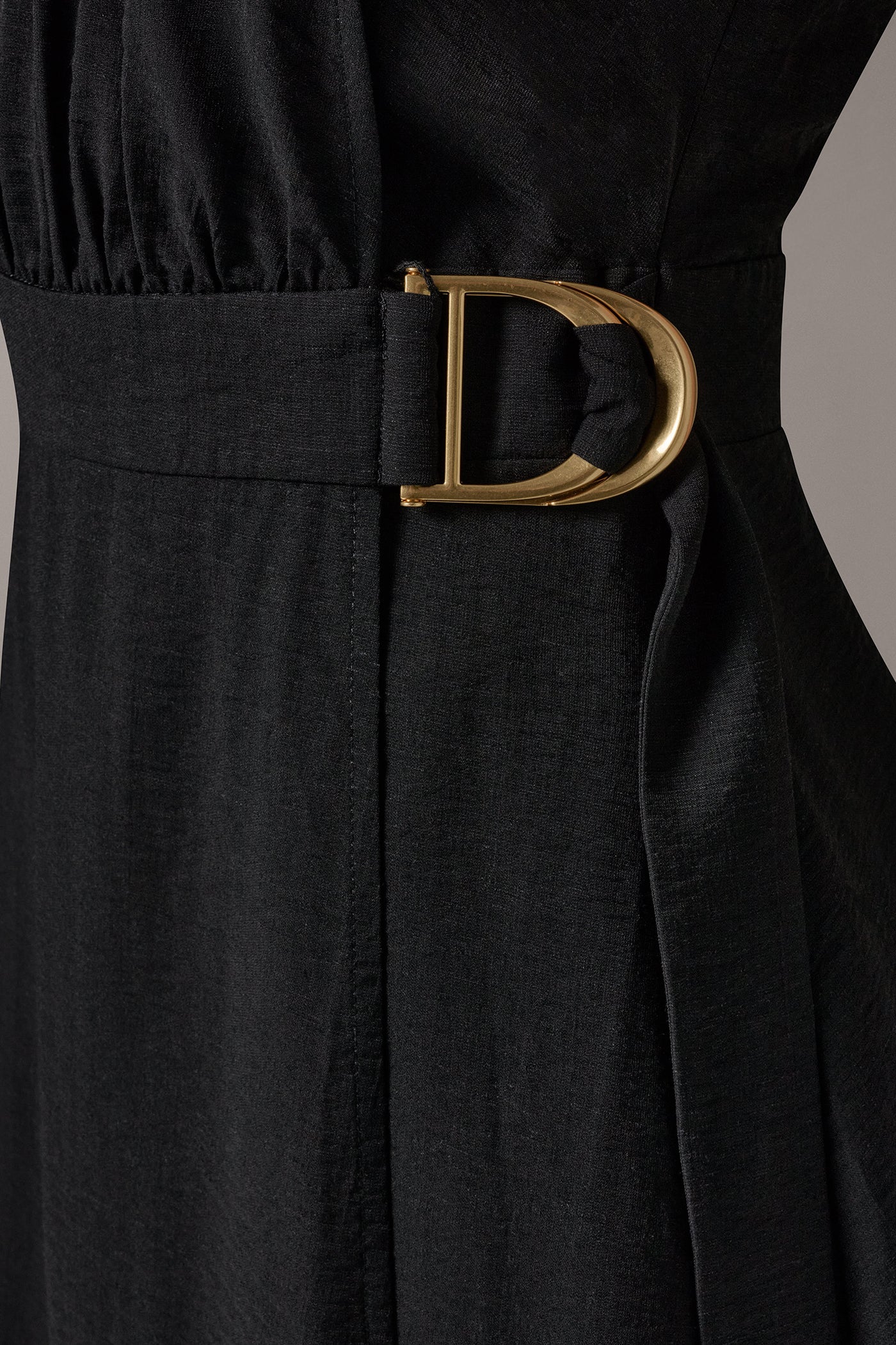 Floriane | Black Halter Neck Cocktail Midi Dress