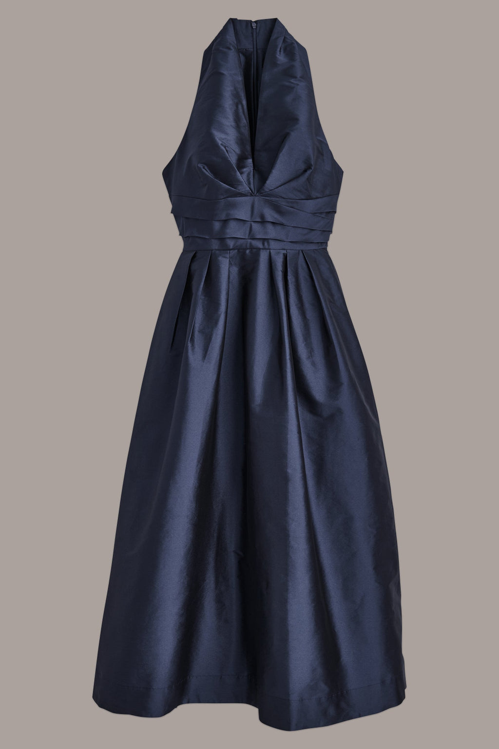 Mirabelle | Halter Neck Taffeta Midi Cocktail Dress