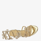 Dominique | René Caovilla Gold Butterfly Heels Sandals