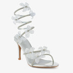 Dominique | René Caovilla Gold Butterfly Heels Sandals