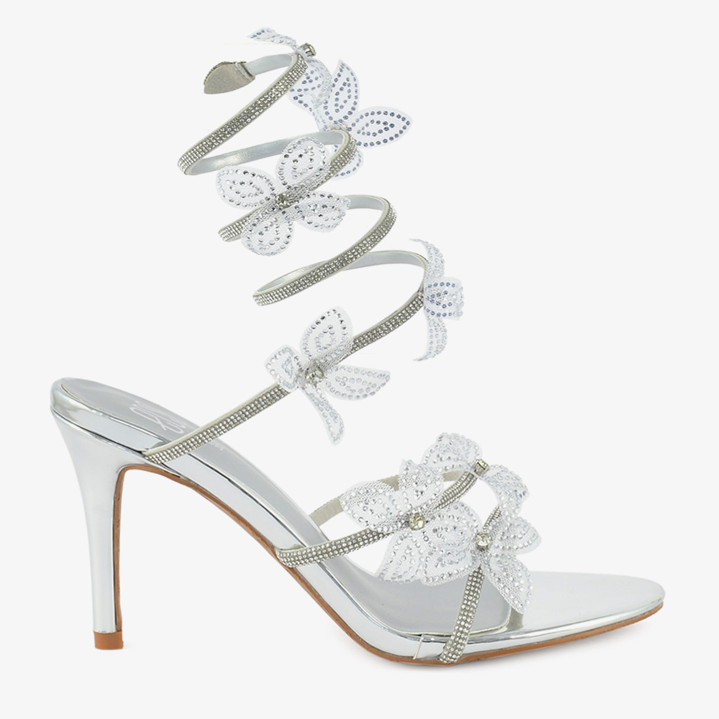 Dominique | René Caovilla Gold Butterfly Heels Sandals