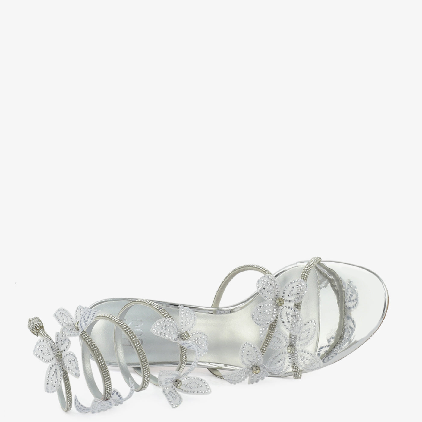 Dominique | René Caovilla Gold Butterfly Heels Sandals