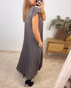 Celestine | Sleeveless Pleated House Dress Elegant Occasion Wear